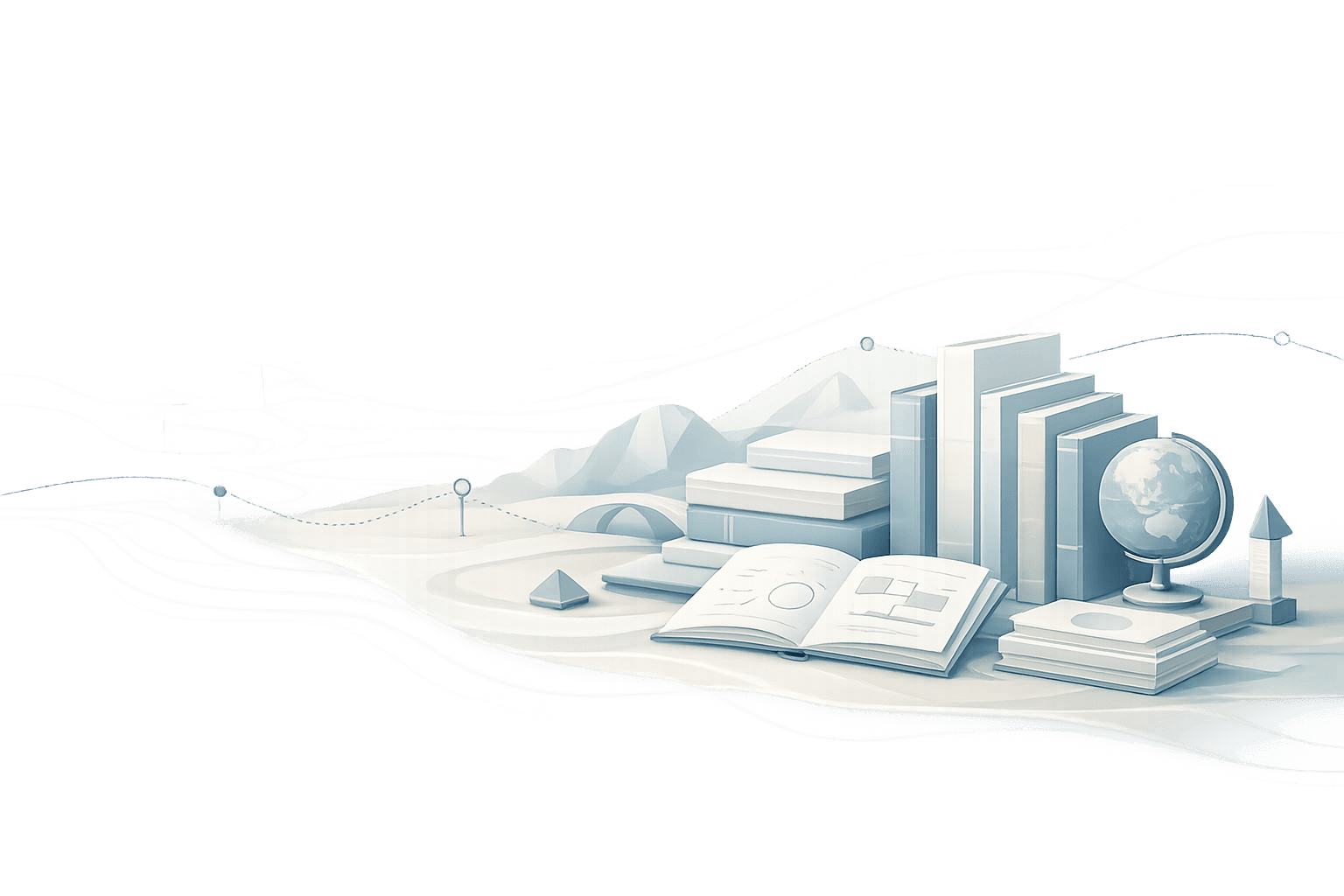 Waypoint-inspired editorial illustration for the reading room