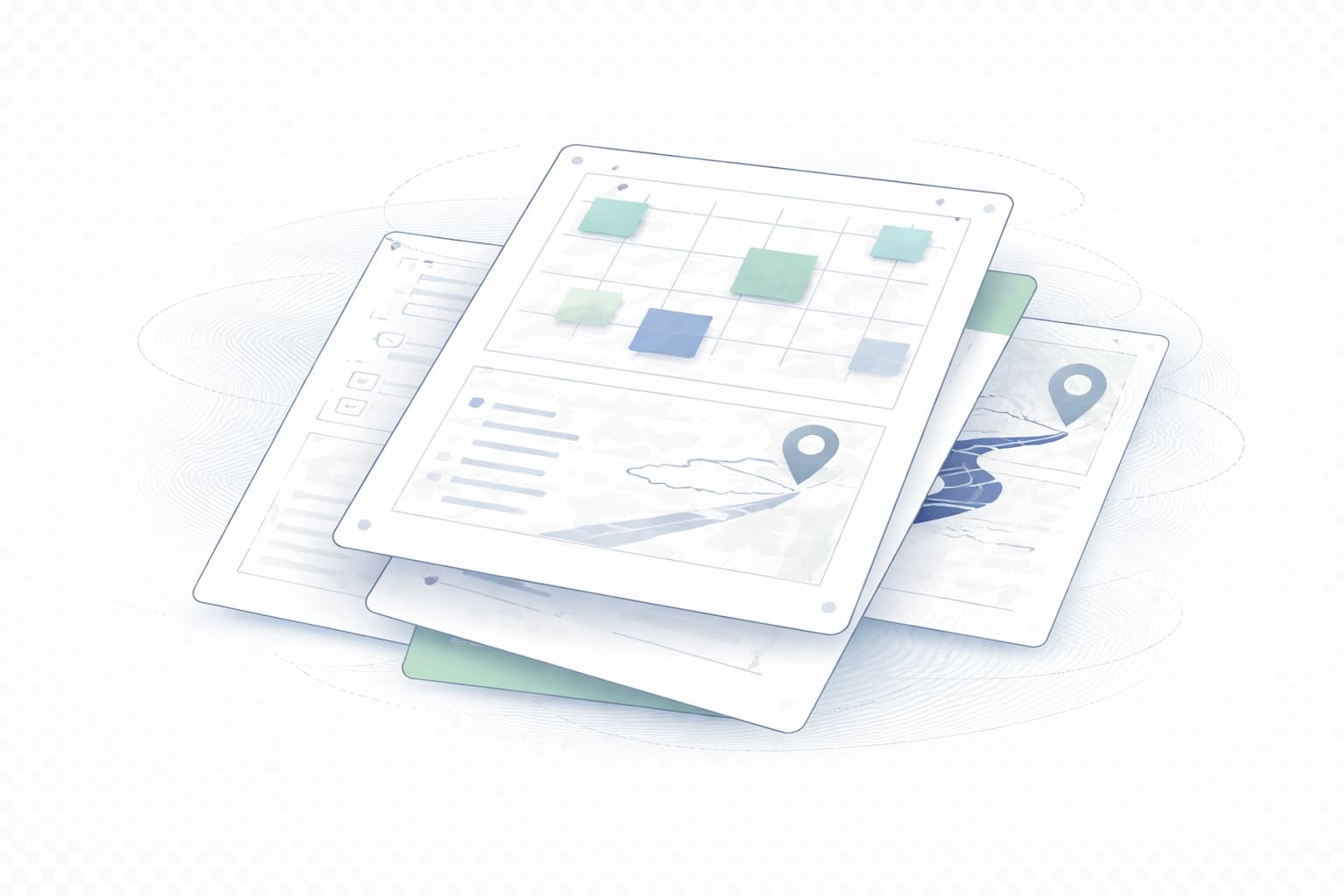 Waypoint-inspired planning sheet illustration for templates