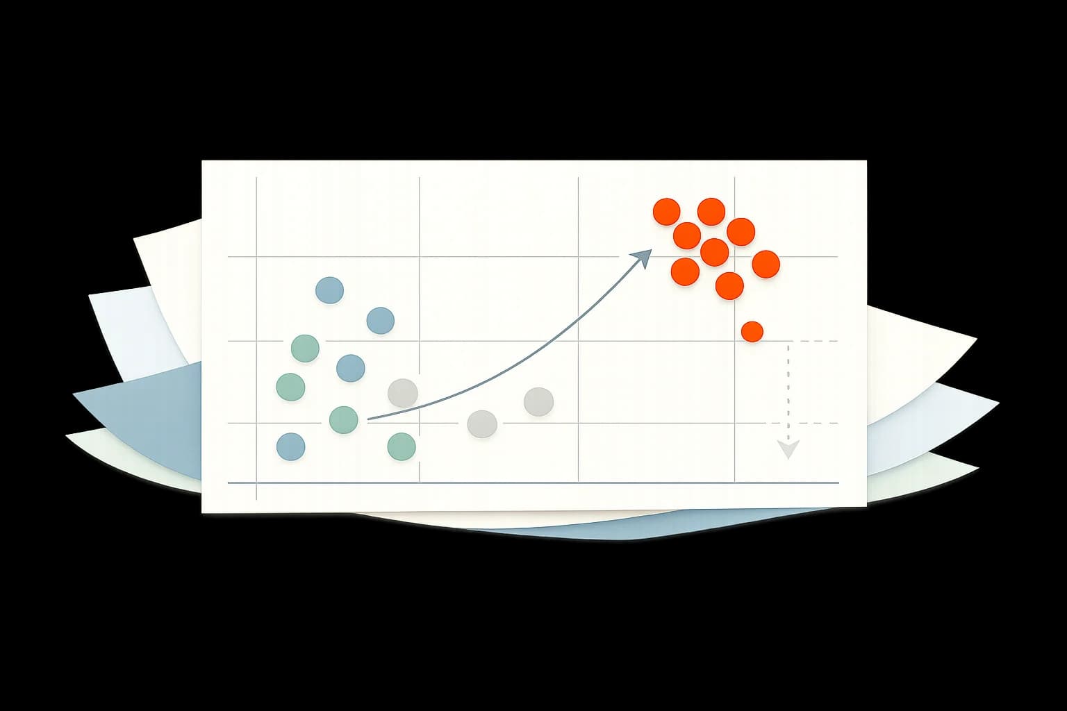 Assumption mapping board arranging uncertainties by risk and evidence